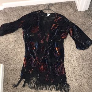NY and Co Velvet Duster